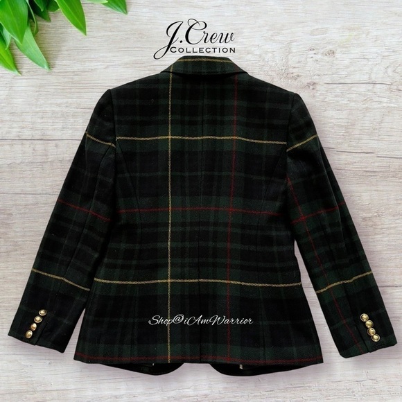J.Crew Collection satin lapel Campbell tartan plaid wool blazer *shop@iamwarrior - Picture 7 of 12